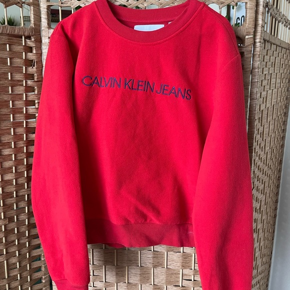 Calvin Klein red crew neck